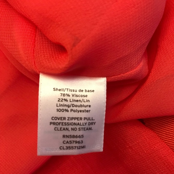 Classiques Entier Coral Sleeveless Belted Dress 8 - Picture 8 of 8